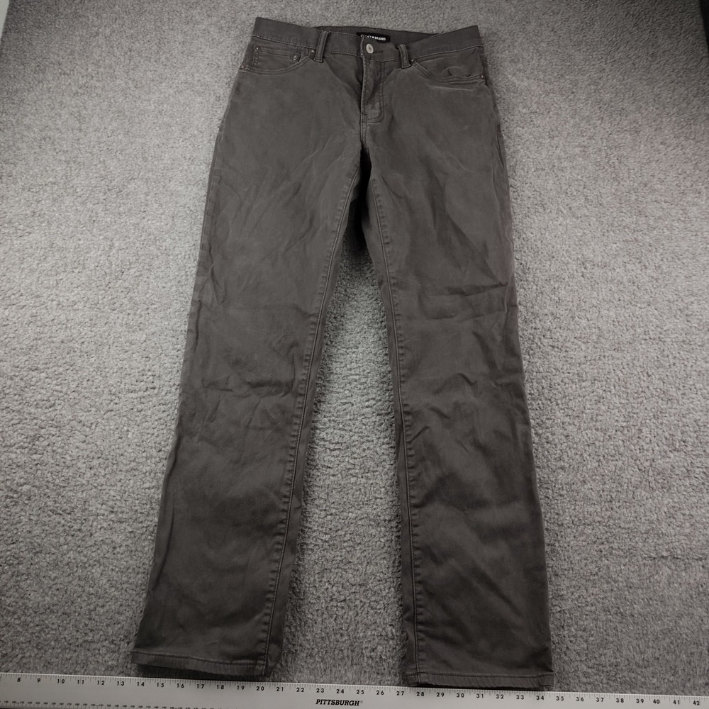 Lucky Brand Grey Chino Pants Mens 30x32 Straight Leg Charcoal Business Casual